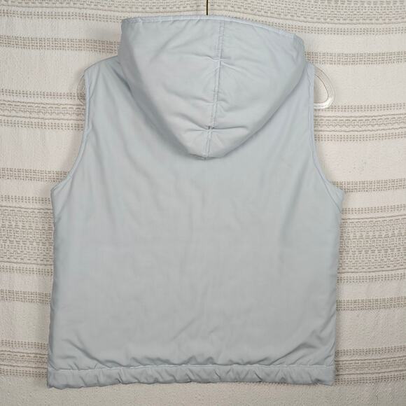 Gap Powder Blue Hooded Puffer Vest with Pockets Size M - Picture 3 of 9
